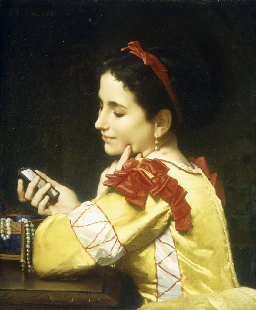 Signora che si guarda allo specchio, 1868